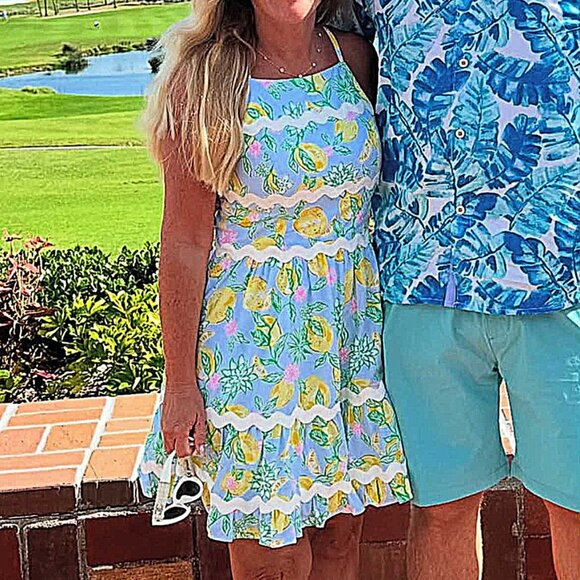 Lilly Pulitzer Angelynn Dress in Bluette/Make Lemonade NWT - Size 10 - Picture 7 of 7